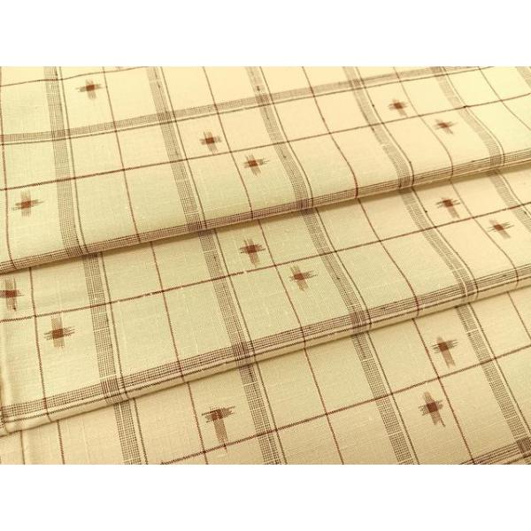 平和屋着物▽お召 単衣 格子柄 BAAT9020yc