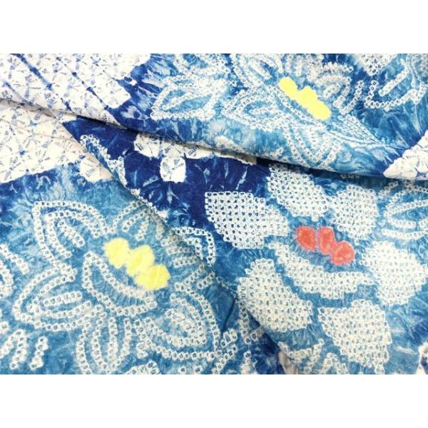 平和屋着物○夏物 浴衣 有松鳴海絞り 花唐草文 綿 逸品 BAAU3422hj  