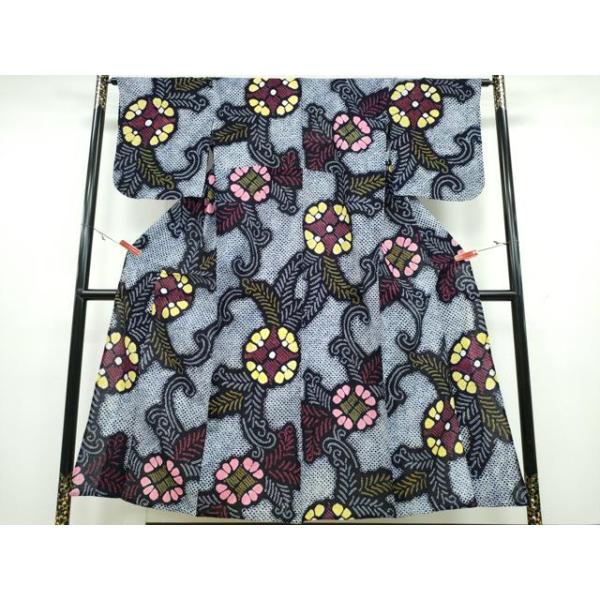 平和屋着物∴夏物 浴衣 有松鳴海絞り 花唐草文 綿 逸品 CAAU3459ng  