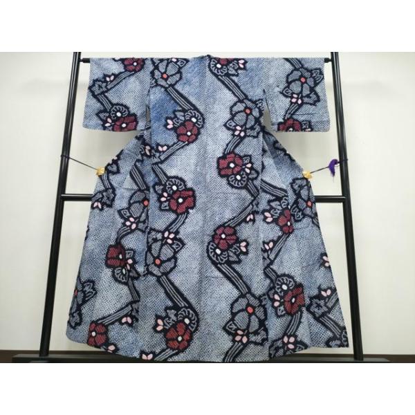 平和屋着物∴夏物　浴衣　有松鳴海絞り　舞花文　綿　逸品　CAAW0896ng