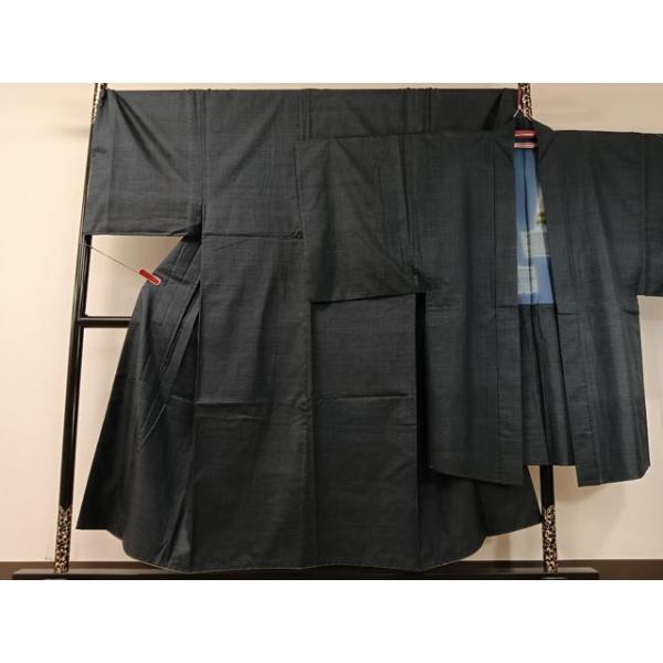 平和屋本店■極上　夏物　本場大島紬　夏大島　100亀甲　総詰め　黒橡色地　逸品　未使用　DZAA9652kh5 平和屋本店□極上 夏物 本場大島紬 夏大島 100亀甲 総詰め 黒橡色地