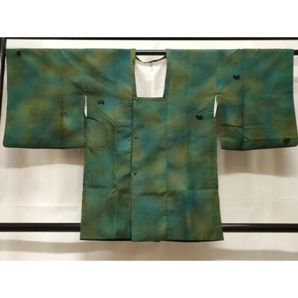 平和屋着物＃道行コート 輪奈ビロード 幾何学文 暈し染め 正絹 逸品