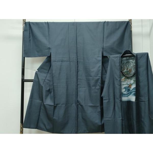 平和屋着物○男性 本場大島紬 100亀甲 総詰め キングサイズ 正絹 逸品
