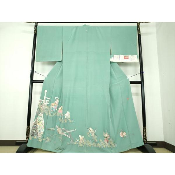 平和屋着物○本加賀友禅作家 上田修壮 色留袖 七福神 証紙付き 正絹