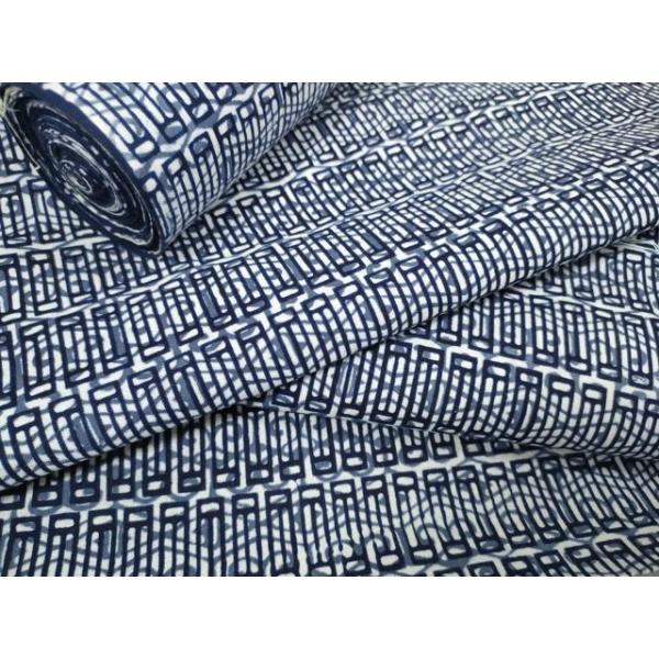 平和屋着物＊夏物　男性　浴衣　反物　着尺　抽象文様　綿　逸品　未使用　DAAW8183zzz