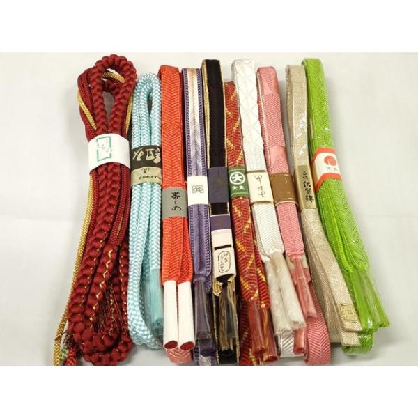 平和屋着物●コシノヒロコ　和装小物　帯締め10本セット　振袖用　佐賀錦　雅流　笹浪組　金糸　大丸扱い　逸品　未使用　DAAW8480zzz 平和屋着物○コシノヒロコ 和装小物 帯締め10本セット 振袖用 佐賀錦