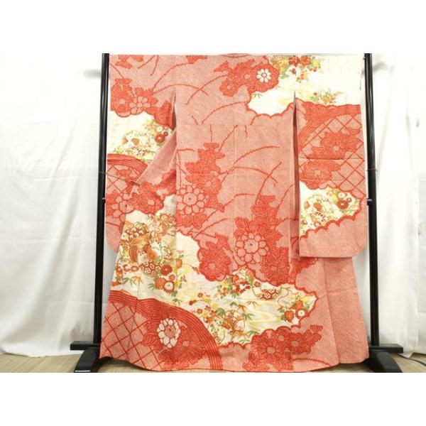 平和屋着物□豪華振袖 総絞り 駒刺繍 鼓花文 正絹 逸品 DABG4888qa