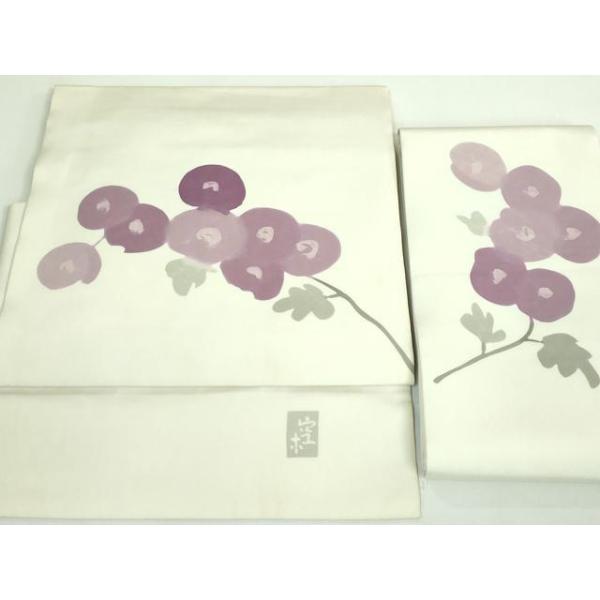平和屋着物●極上　色無地　草木染御色紋附　皇后陛下献上品　青竹色　三越扱い　反端付き　逸品　未使用　DZAB2953kh6 平和屋着物□極上 日展染色作家 高久空木 ろうけつ染 塩瀬 つけ帯 光琳