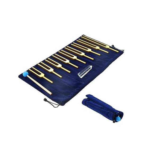 他サイト： heizi クリスタルチューナー 音叉 9本 水晶 付き セット ヒーリング 癒し 浄化 瞑想 ヨガの商品画像