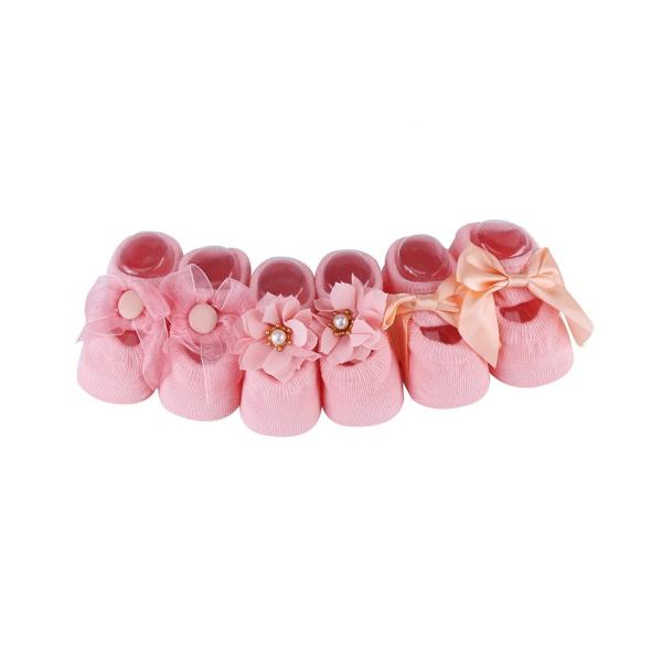 ベビーソックス 新生児用靴下 3足セット 女の子 リボン付 蝶結び 赤ちゃん くつした お祝い 出産 祝い 可愛い プレゼント 0 3歳 S Rainbowbookclub Org
