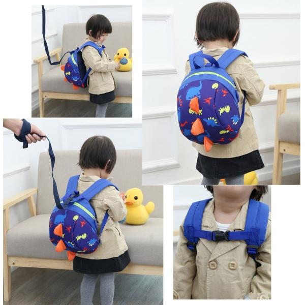 恐竜 リュック 通園 かわいい 子供 迷子防止 ハーネス キッズバッグ 男の子 女の子 リュックサック 幼稚園 小学生 迷子防止紐 リード付 Www Nlqp Com