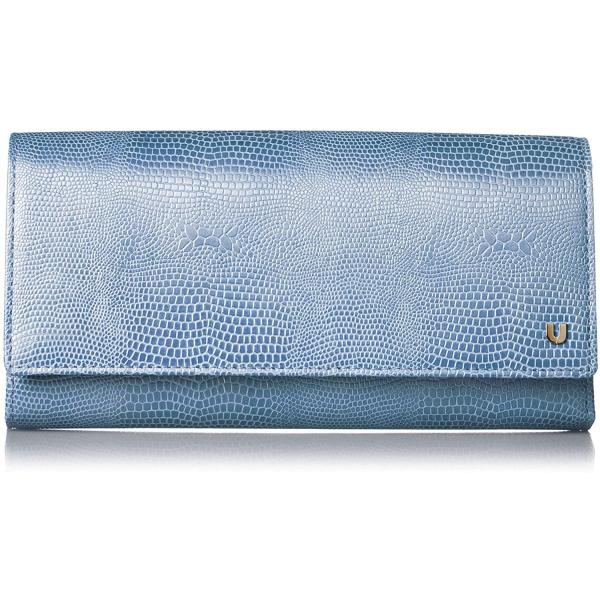 ユー 財布 バイ ウンガロ 財布 ピエッツ 内ダブルファスナー付 カブセ長財布 バイ ダブルボタン カブセ長財布 レディース Uulw6ht2 ブルー 20200329183422 00127 碧洋商店