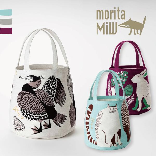 バケツ バッグ / moritaMiW MiWトートバッグ 全3種 ウサギ ウ 公園ネコ