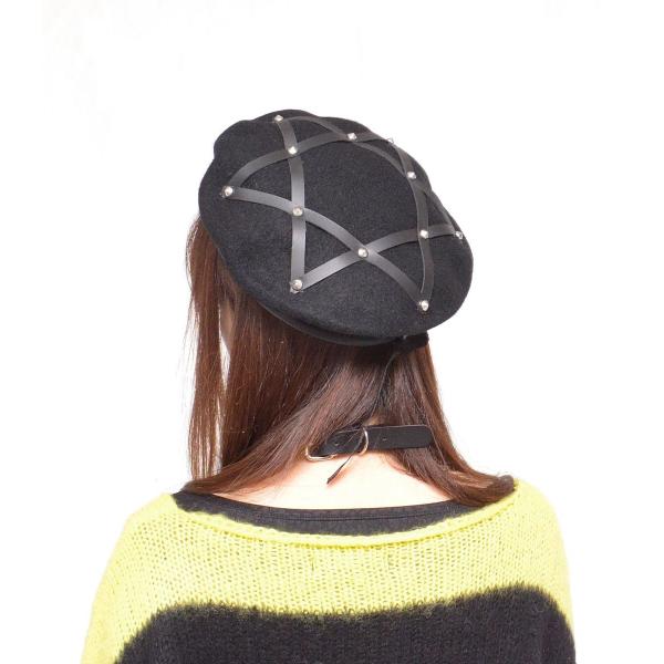 ウール製 惑星と星のベレー帽 Mサイズ hellcatpunks_hcp-gd-0008