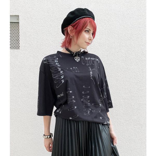 HELL CAT PUNKS スカルプリント Tシャツ Sサイズ ブラック スカルキャットビッグTシャツ/HELLCATPUNKS(ヘルキャット