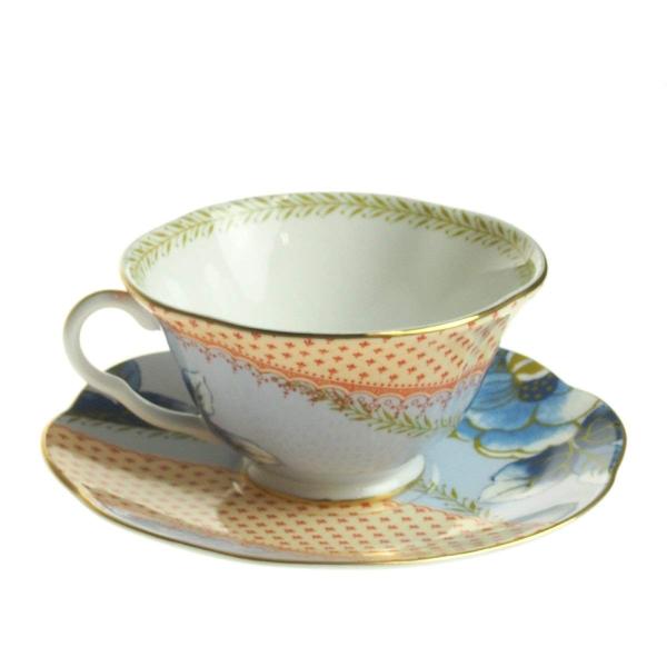 Wedgwood ウェッジウッド ハーレークイン バタフライブルーム ティーカップamp ソーサー ブルー並行輸入品 Pindo