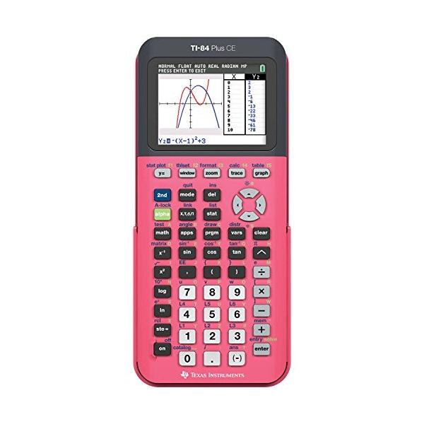 Texas Instruments 再再販 Ti 84 Plus Ce グラフ電卓 並行輸入品 コーラルピンク