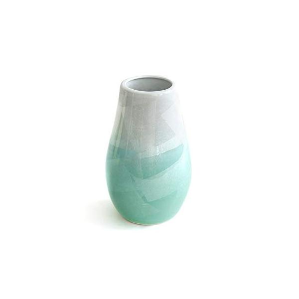 国産 花瓶 パール仕上げ 緑 7寸 下太 単品 花立 仏壇 お盆 お彼岸 お