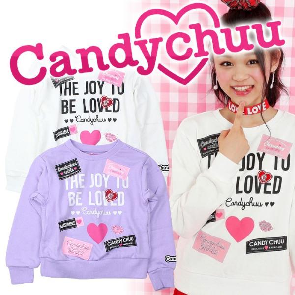Candychuu キャンディチュウ ワッペン風プリント トレーナー 子供 キッズ 女の子 女子小学生 トップス 長袖 裏毛 スウエット Buyee Buyee บร การต วกลางจากญ ป น ซ อจากประเทศญ ป น