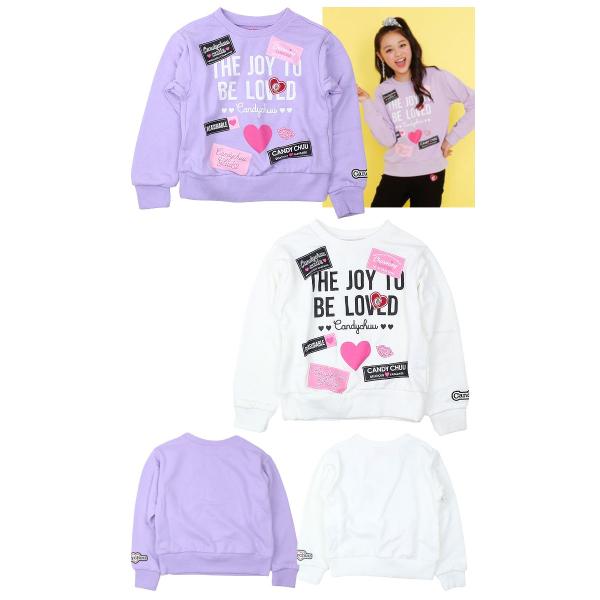 Candychuu キャンディチュウ ワッペン風プリント トレーナー 子供 キッズ 女の子 女子小学生 トップス 長袖 裏毛 スウエット Buyee Buyee บร การต วกลางจากญ ป น ซ อจากประเทศญ ป น