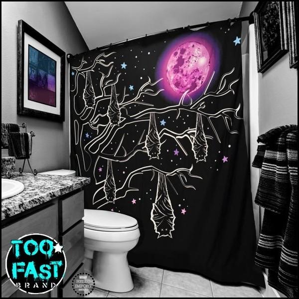 ホラーパンク シャワーカーテン 180 x180 おしゃれ 海外