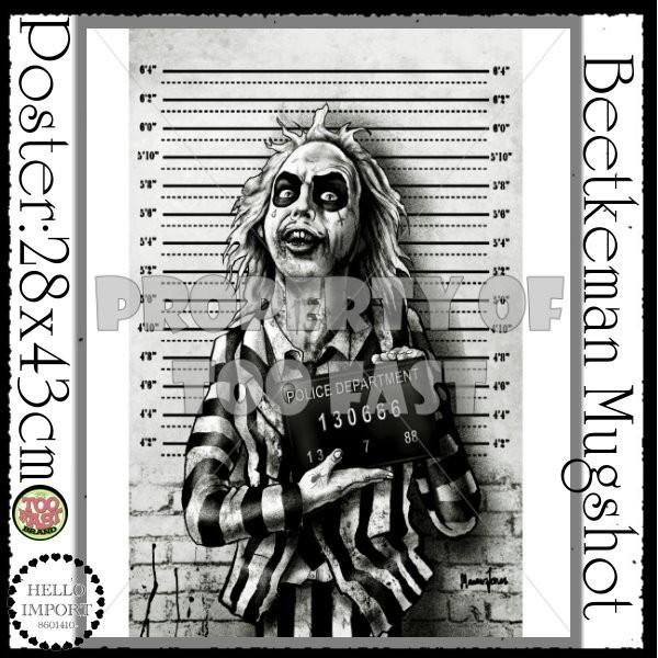 ポスター ビートルジュース マグショット柄 インテリア 雑貨 /rfo219