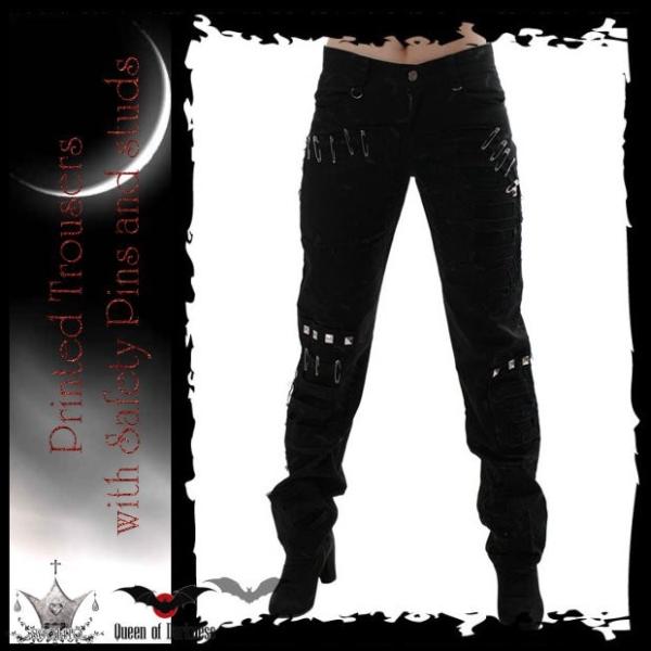 売り切れ ゴシック Qodブランド生地のパンクすぎるボトム ダメージ 鋲 安全ピン 黒 Woj059 Buyee Buyee Jasa Perwakilan Pembelian Barang Online Di Jepang