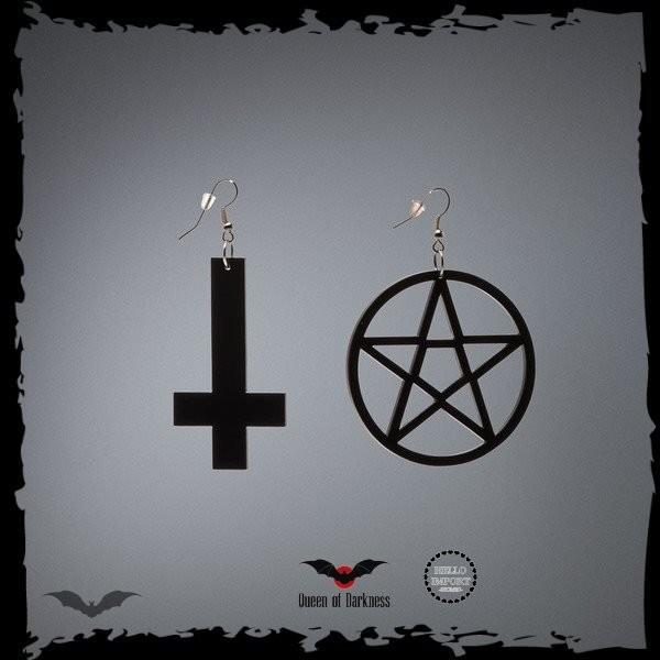 オカルトゴシック ペンタグラム 逆さ十字架 ピアスフック型 アクセサリー レディース Won104 Won104 Hello Import 通販 Yahoo ショッピング