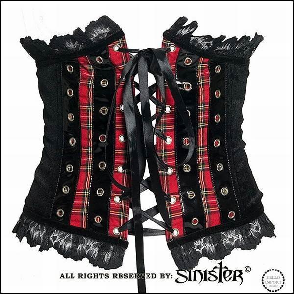 【新品未使用タグ付き】チェック柄コルセット付きマント OzzANGELO 訳あり アウトレット ゴシックxパンク チェック柄ウェストコルセット