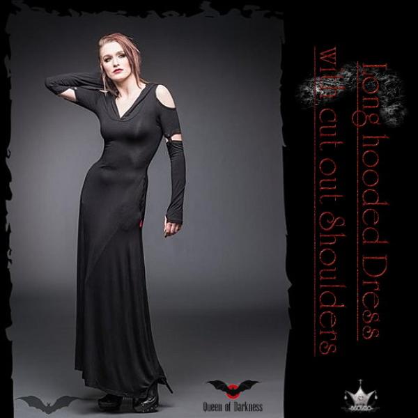 ゴシック 服 ワンピース 超ロング 黒 送料無料 Wow094 ジャーマン アームカバー付 本日の目玉