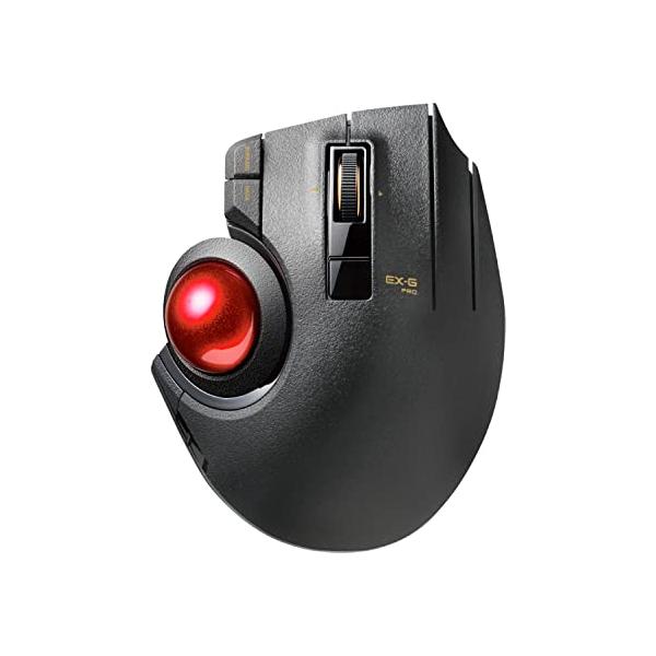 他サイト： エレコム マウス 有線/ワイヤレス/Bluetooth トラックボール親指 8ボタン チルト機能 ブラック M-XPT1MRXBKの商品画像