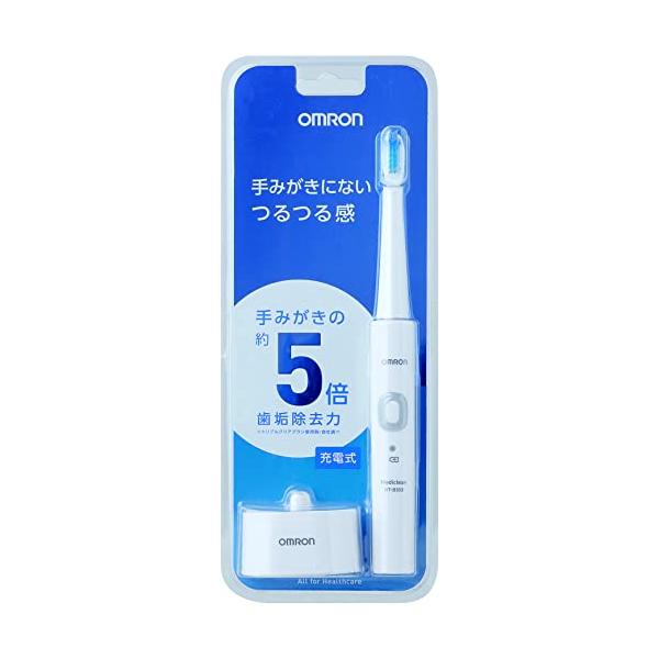 他サイト： オムロン 電動歯ブラシ HT-B303-W ホワイト 充電式の商品画像