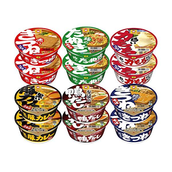 他サイト： マルちゃん 和風麺カラフル6種セット ( 計12個 /6種 ) カップ麺 詰め合わせ 食べ比べ セット (うどん・ そば・カレーうどん・力もちうの商品画像