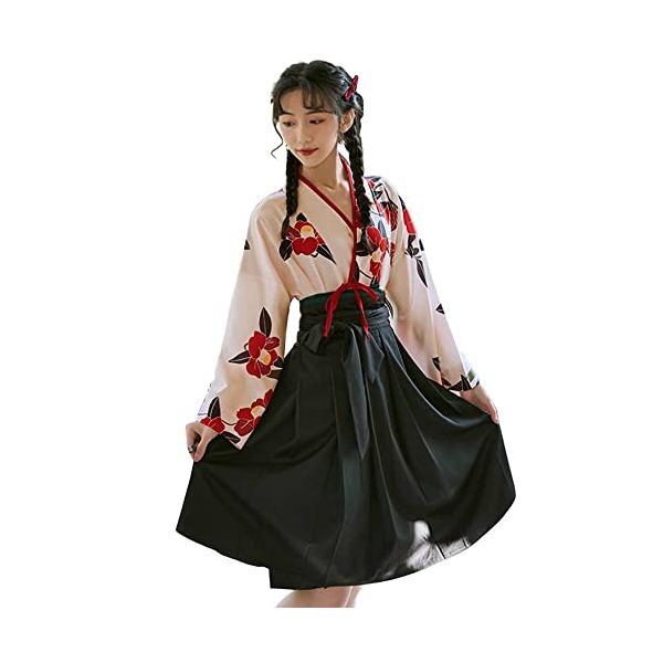 NC] 大正ロマン 袴 和服 着物 ドレス 花柄 ロリータ ロリィタ服 大きめ