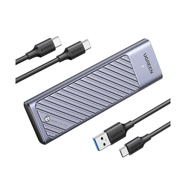 他サイト： UGREEN M.2 SSD 外付けケース NVME/SATA 両対応 【USB 3.2 Gen2規格】 M.2 SSD ケース UASP/TRの商品画像