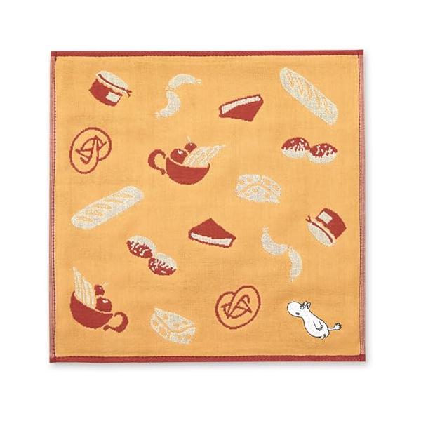 JIKAN STYLE ムーミン MOOMIN はんかち ハンカチ 3重ガーゼハンカチ オレンジ 約25×25cm 05875(ムーミン＆朝食)
