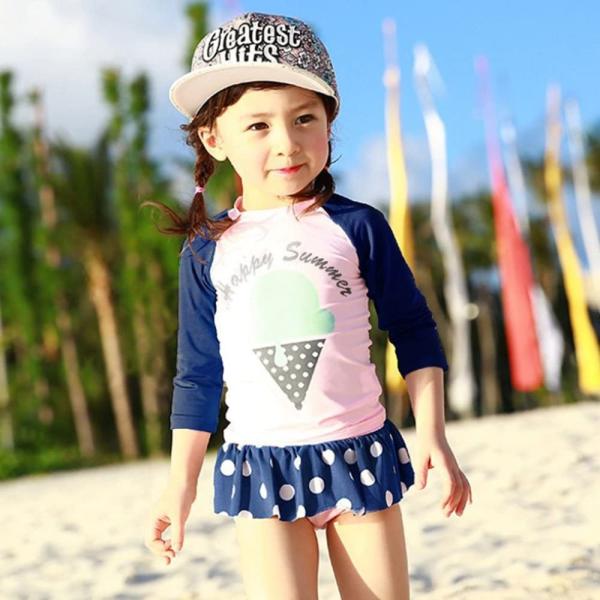 Monoii ベビー 水着 女の子 80 90 セパレート セット 赤ちゃん 水着 ラッシュガード 女の子 可愛い 水着 子供 帽子 セット Kisumupoly Ac Ke