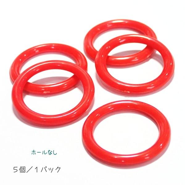 15420-『アクリル』 輪っか レッド 小 太（太さ3.5mm 内径21mm 外径