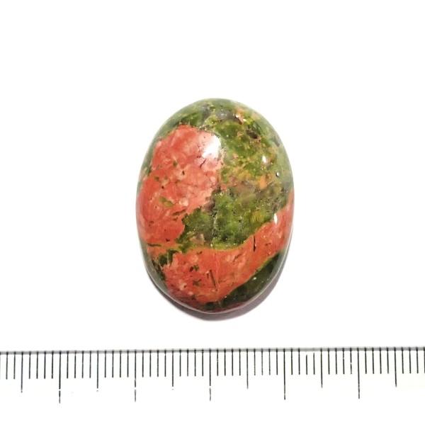 30853-『天然石ルース』　ウナカイト（ホール無）　約２９ｘ２１mm（７．６ｇ）１個