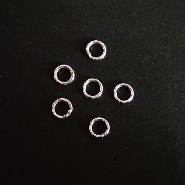 3707-【シルバー９２５】　スターリングシルバー　丸カン　５mm　６個/１セット