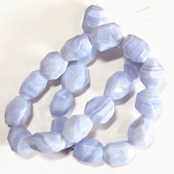 5759-《天然石 1連売り》 ブルーレースアゲート 平均18x13mm 1本