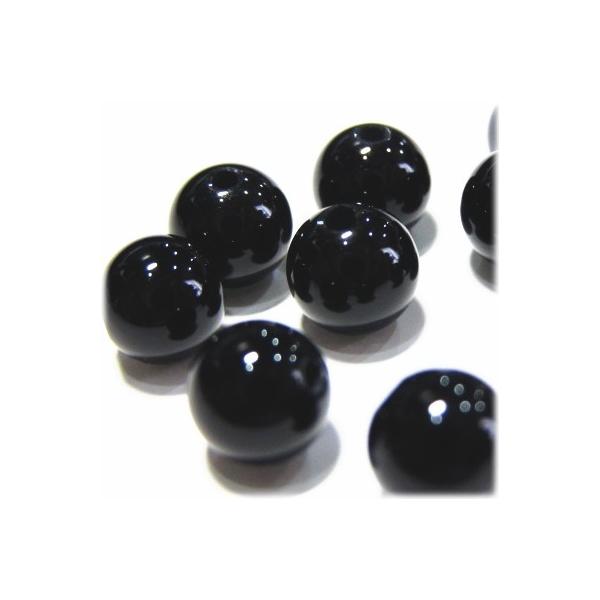 6726-天然石 8mm丸玉 オニキス 10粒