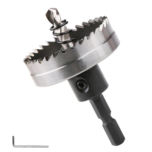 超硬ホールソー 穴あけドリル 42mm 六角軸対応 HSS高速鋼 ホールソー