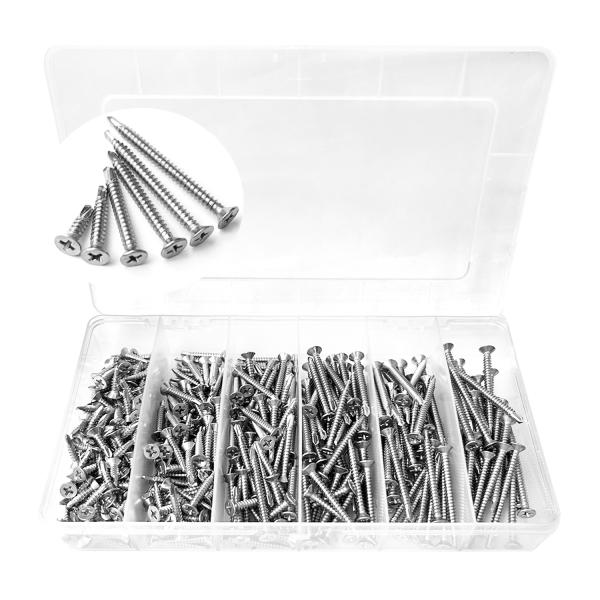 皿ドリルネジ 6点セット 330本入り 皿頭 ステンレス製 板金用