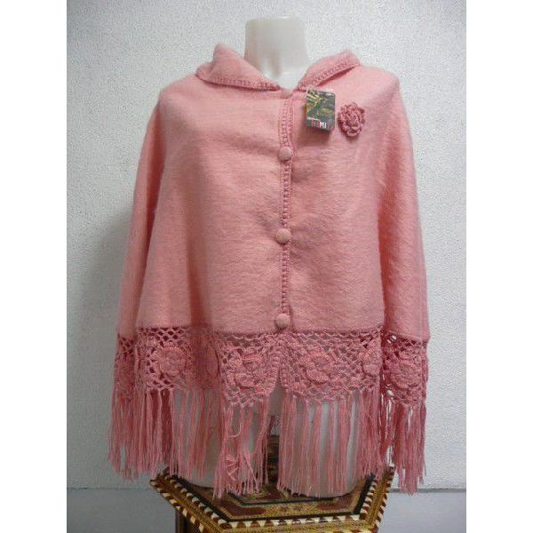 ペルー製 アルパカポンチョ ピンク : 南米ペルーの商品のお店HEMITA  