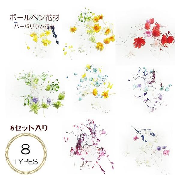 ハーバリウム ボールペン 花材セット 8セット入り1セットで1〜2本、ハーバリウムボールペンの制作ができます。-----------------------------------------------プリザーブドフラワー&amp;ドライ...