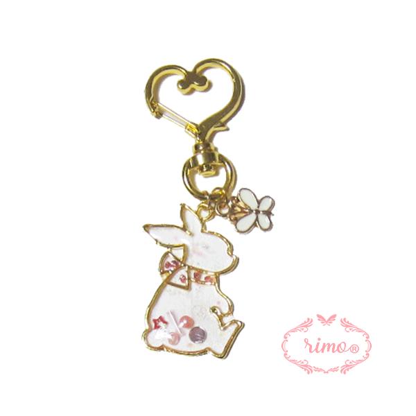 うさぎ 兎 ウサギ 横 ちょうちょ チャーム 大人 キーホルダー かわいい おしゃれ プレゼントに人気 メール便 送料無料 大人 かわいい チャーム 固まるハーバリウム 雑貨 おしゃれ バッグチャーム Atelier memi アトリエメミ...