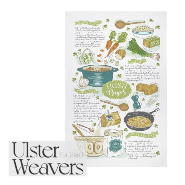 アルスターウィーバーズ ティータオル コットン アイリッシュ レシピ IRISH RECIPES キッチンクロス 布巾 水切り タペストリー