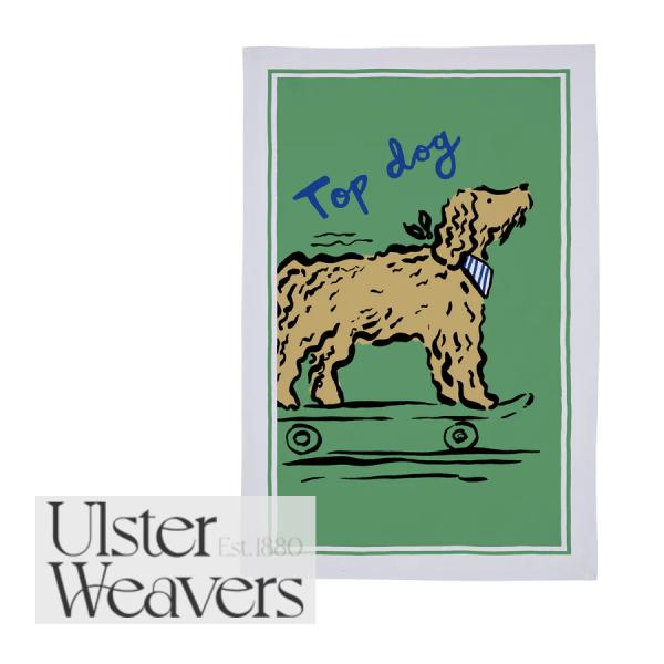 アルスターウィーバーズ ULSTER WEAVERS コットンティータオル トップドッグ Top Dog 犬 キッチンクロス タペストリーイギリス製