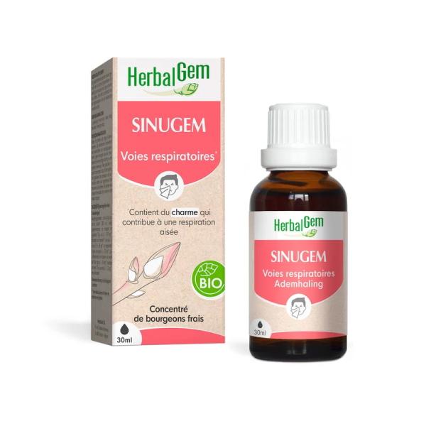 ハーバルジェム シニュジェム 30ml 人間用 ジェモエッセンス 呼吸の快適さサポート SINUGEM BIO 正規輸入品